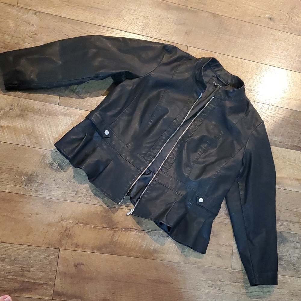 Faux Black Leather Jacket